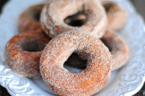 Spiced Sugar Pumpkin Doughnuts