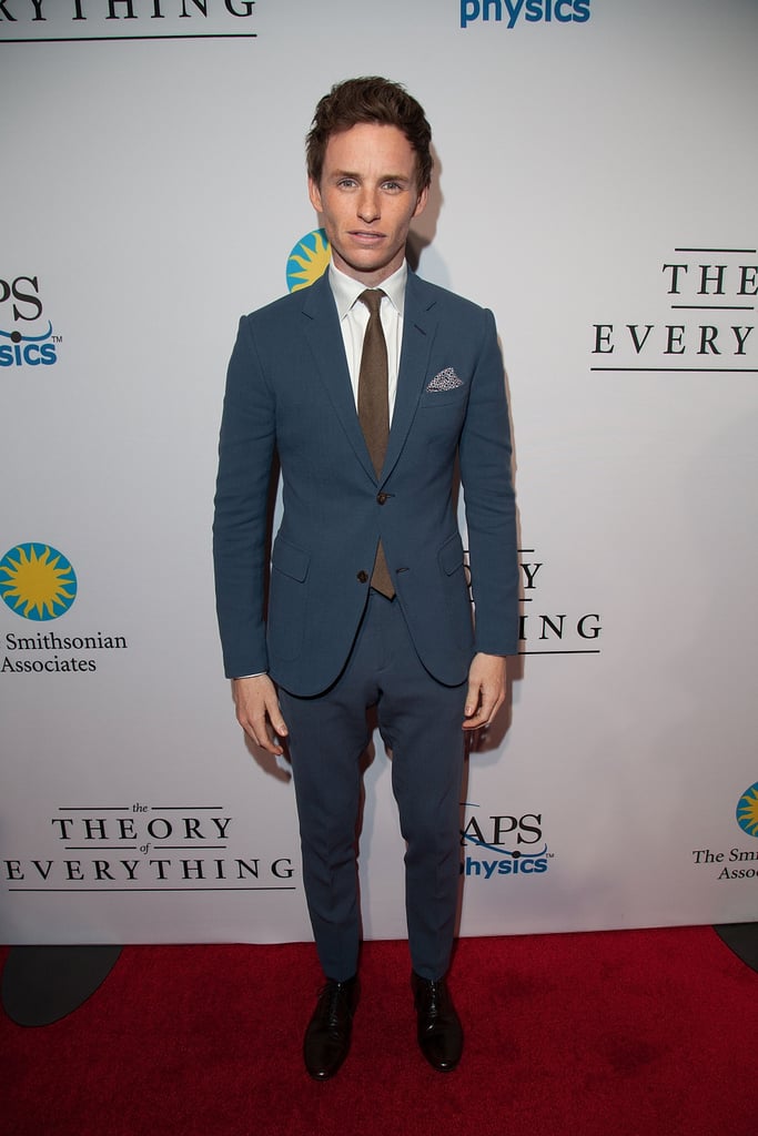 Eddie Redmayne suited up for the Thursday night premiere of The Theory of Everything in Washington, D.C.