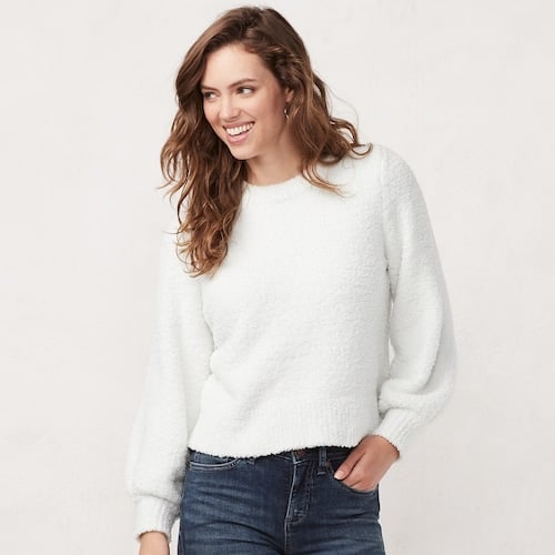 LC Lauren Conrad Blouson-Sleeve Sweater