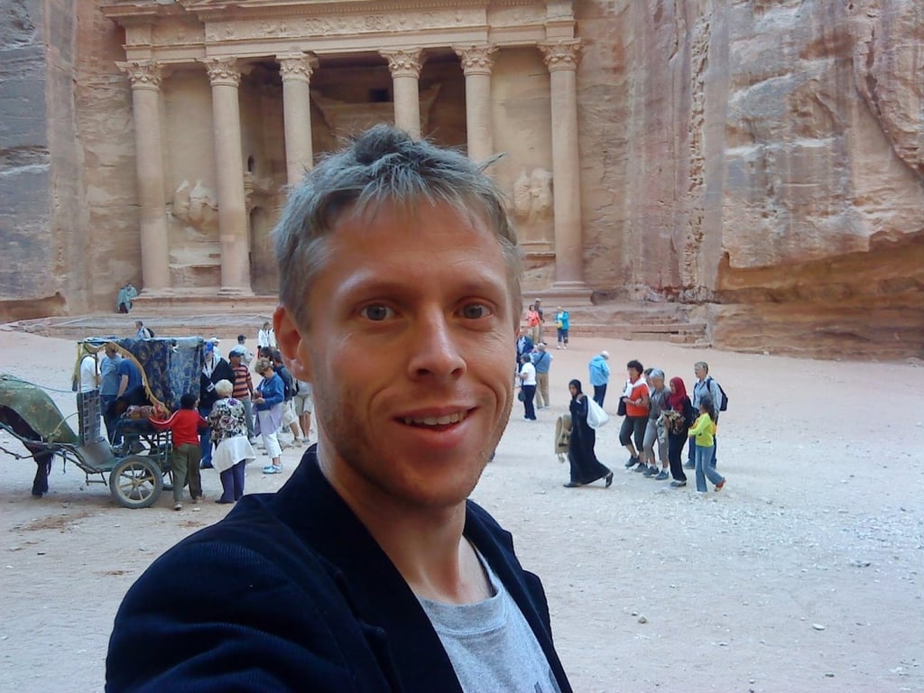 In Jordan, Garfors made it to Petra, a breathtaking archaeological city in the south of the country.