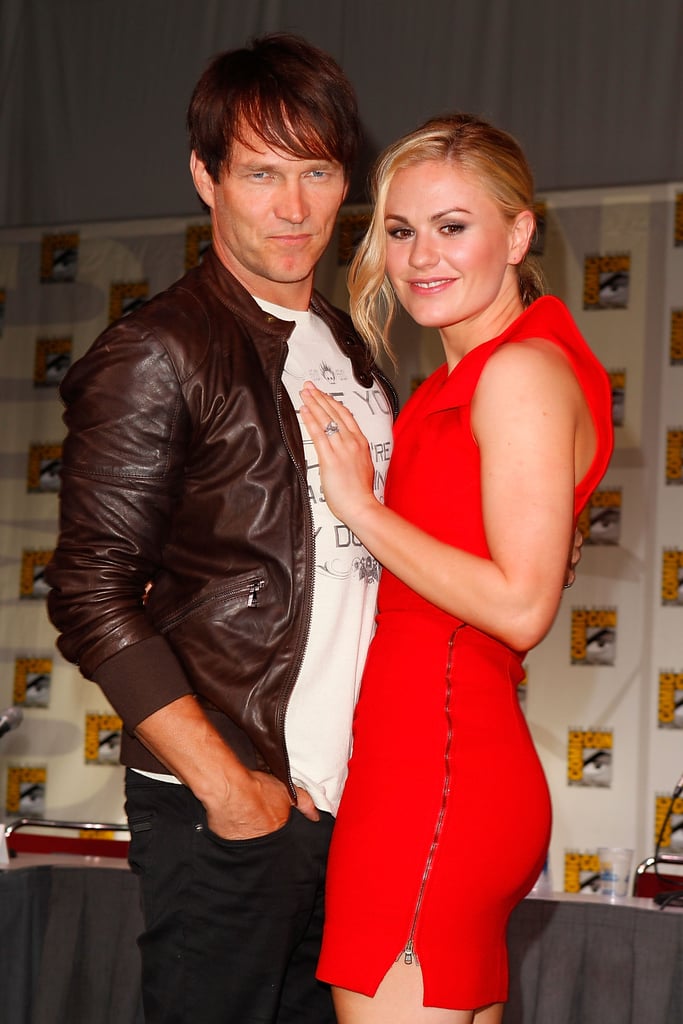 Cute couple Stephen Moyer and Anna Paquin posed together before the True Blood event in 2011.