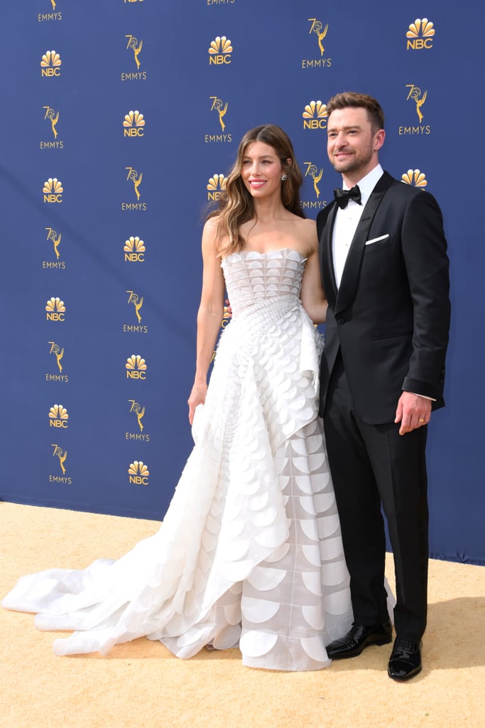 Justin Timberlake and Jessica Biel at the 2018 Emmys