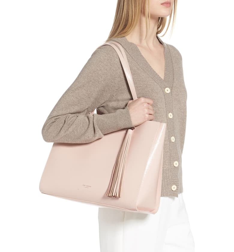 Ted Baker London Lilaah Tassel Leather Shopper