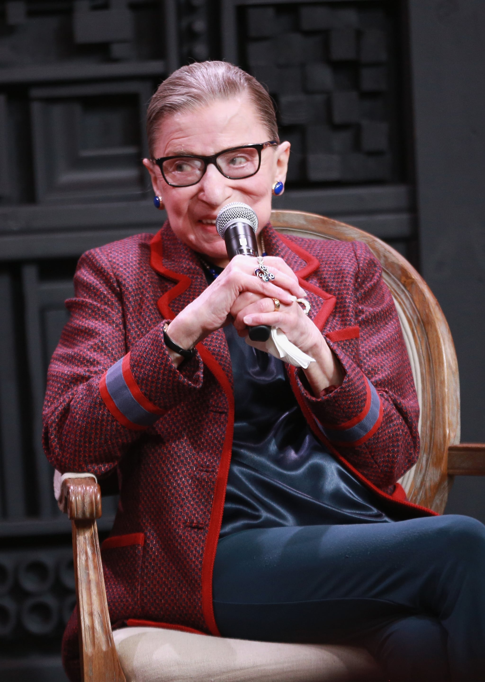 PARK CITY, UT - JANUARY 21: Associate Justice of the Supreme Court of the United States Ruth Bader Ginsburg attends the Cinema Cafe with Justice Ruth Bader Ginsburg and Nina Totenberg during the 2018 Sundance Film Festival at Filmmaker Lodge on January 21, 2018 in Park City, Utah.  (Photo by Robin Marchant/Getty Images)