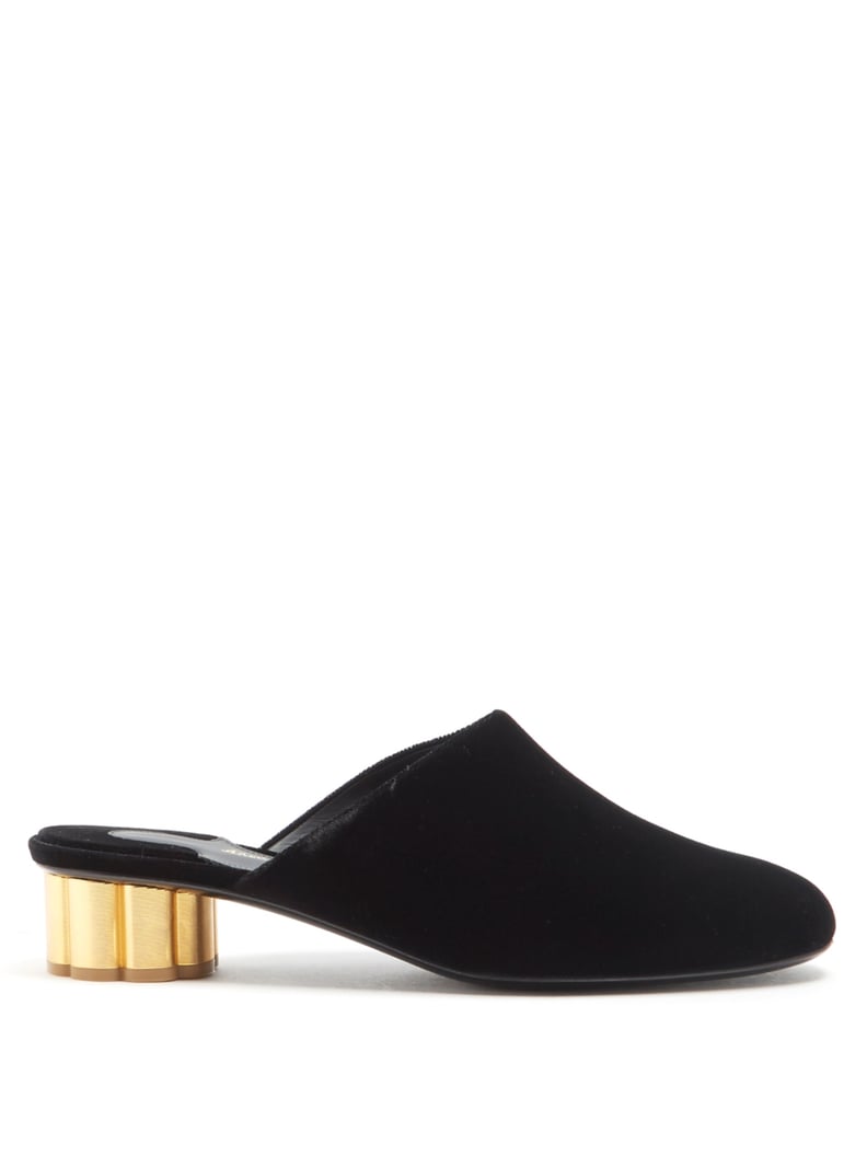 Angelina Jolie's Black Salvatore Ferragamo Mules