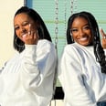 Simone Biles Matches With Friend Kayla Simone in "Bride" Sweaters and Engagement Rings