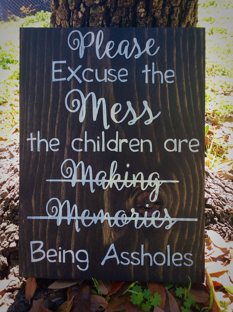 Please Excuse The Mess Sign