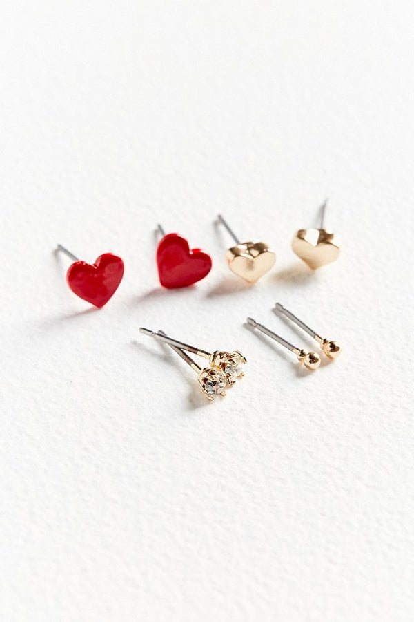 Urban Outfitters Blaire Heart Post Earring Set