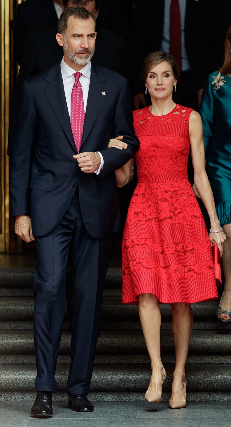 Queen Letizia's Carolina Herrera Red Dress