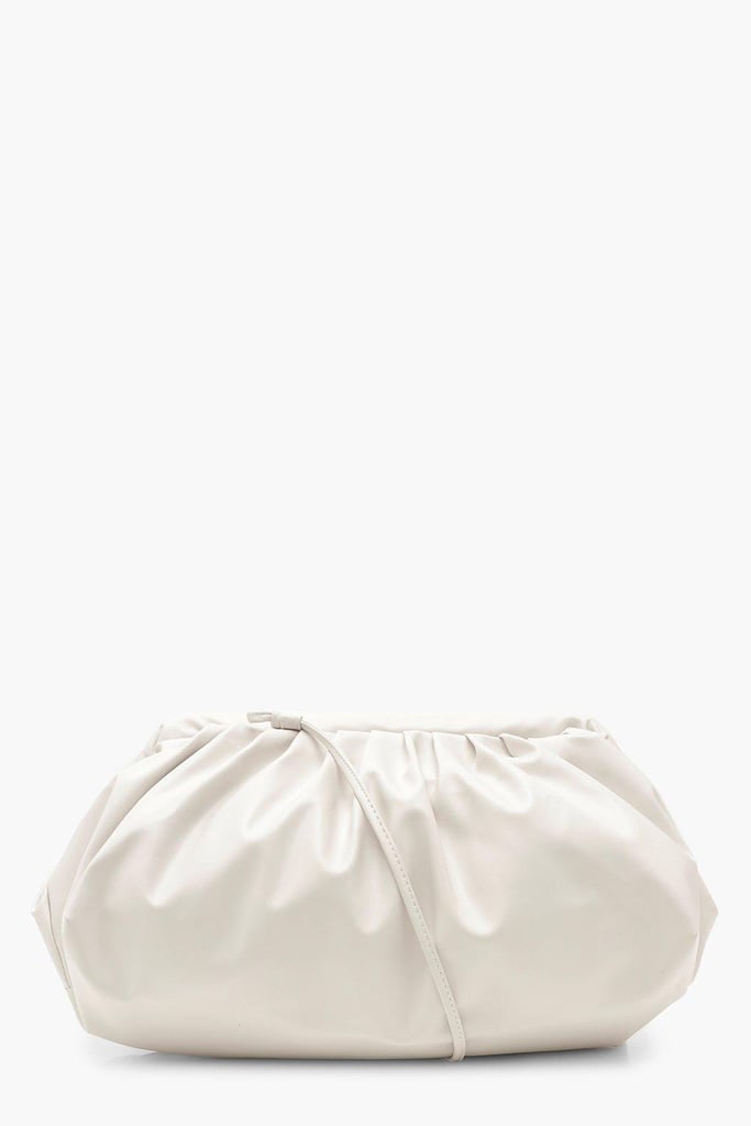 Boohoo Slouchy Oversized PU Clutch & Strap Bag