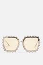 Topshop Diamante Square Sunglasses