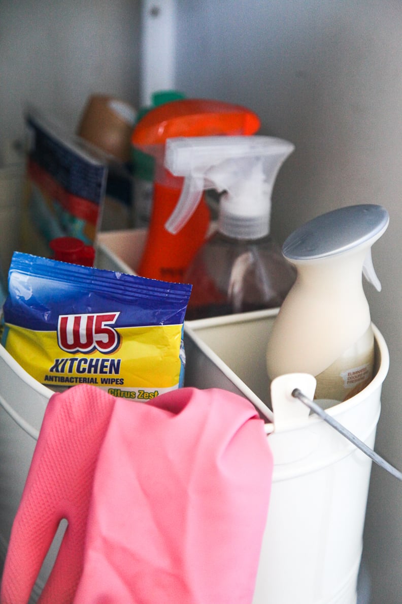 How to Organize Under the Kitchen Sink - Sarah Hearts