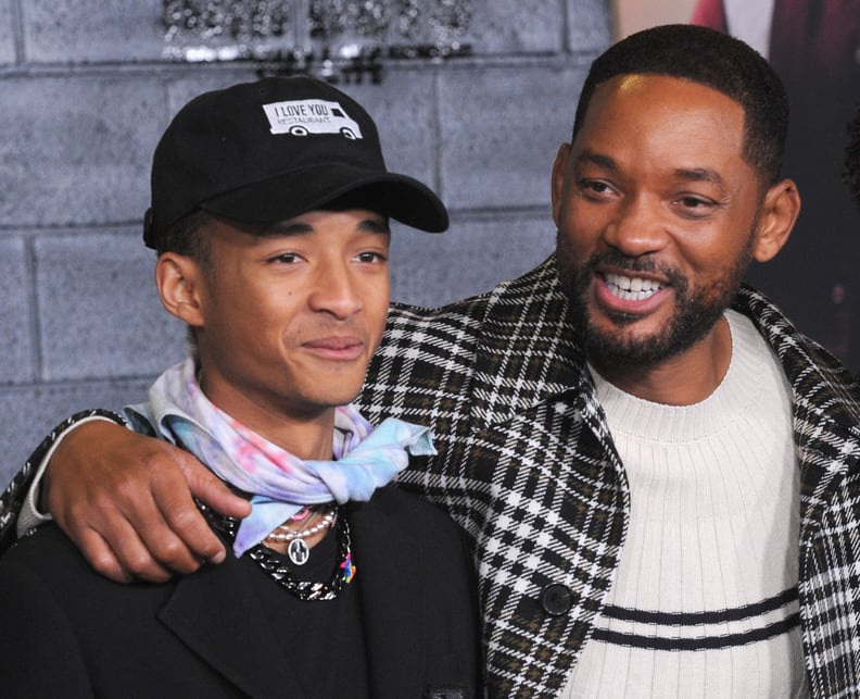 HOLLYWOOD, CA - JANUARY 14: Jaden Smith and Will Smith arrive for the Premiere Of Columbia Pictures' 
