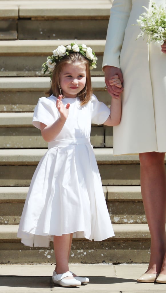 Princess Charlotte rocked a flower crown and pretty white dress at Prince Harry and Meghan Markle's wedding.