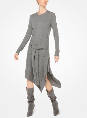 Cashmere Sleeve-Tie Pullover