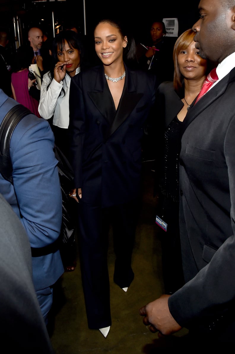 Rihanna Wearing John Galliano For Maison Margiela at the 2015 Grammys