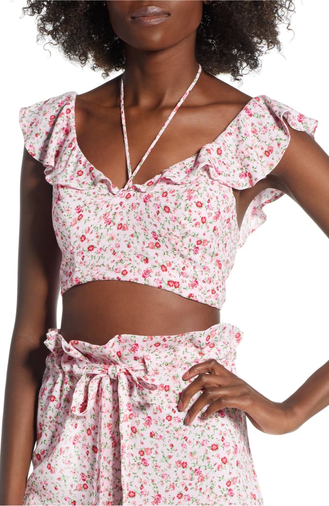 AFRM Sienna Ruffle Crop Top