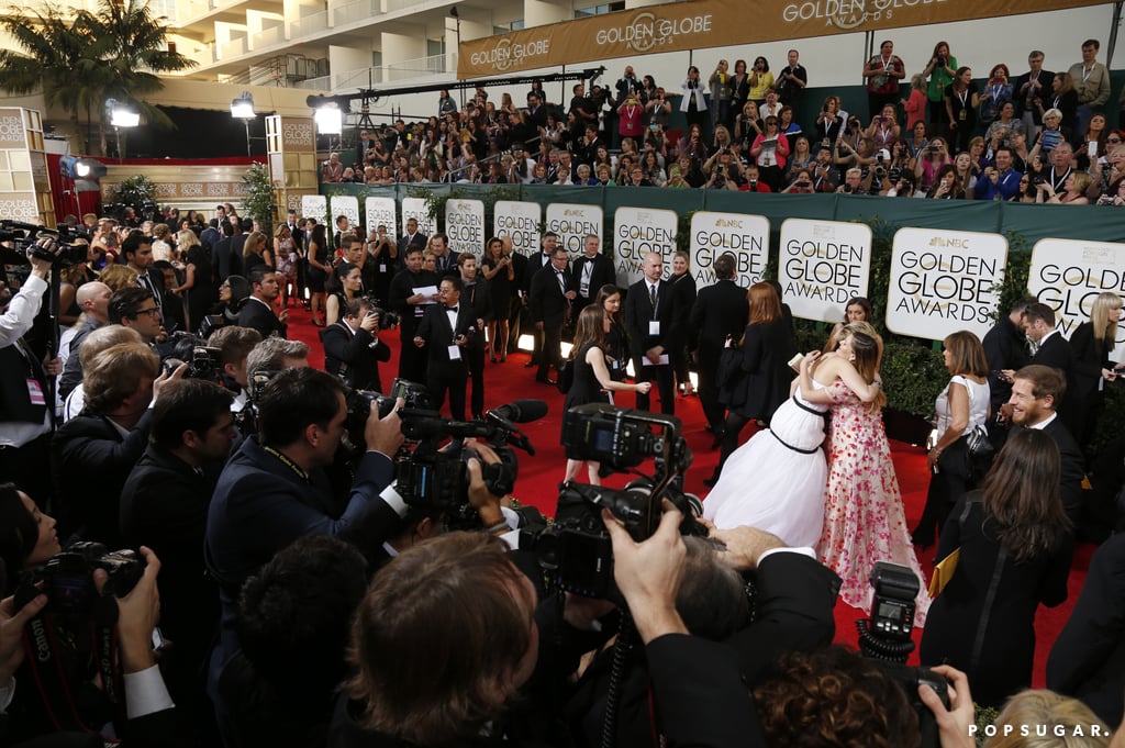 All eyes were on Jennifer Lawrence and Drew Barrymore's sweet red carpet embrace.