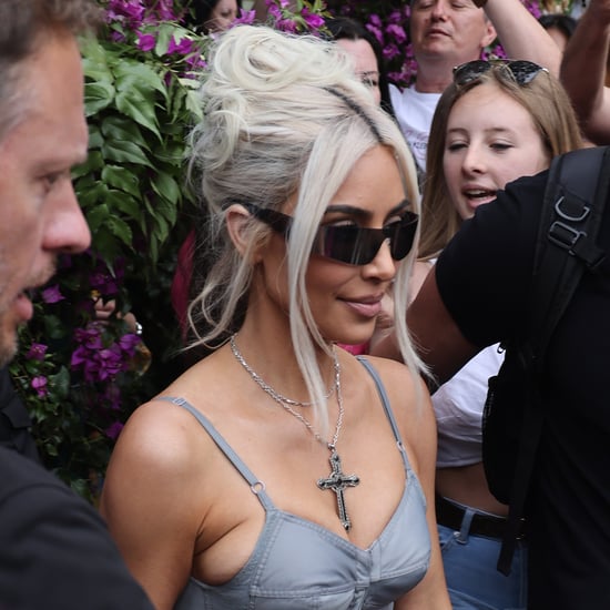 Kim Kardashian's Pamela Anderson Messy Bun in Italy