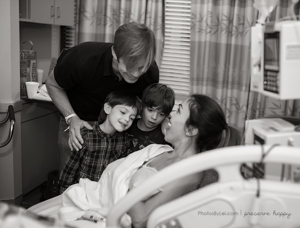 "Big brothers meet their little brother for the first time. Dillon is 5, and Atticus, Jason's son, is 4."