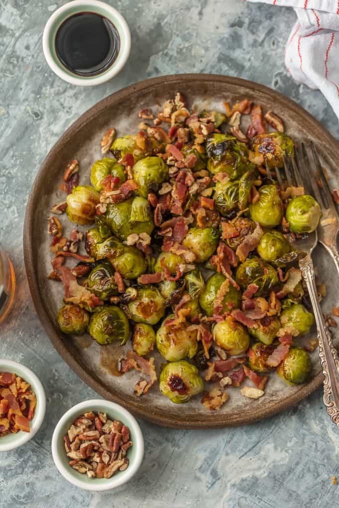 Balsamic Brussels Sprouts With Bacon and Pecans