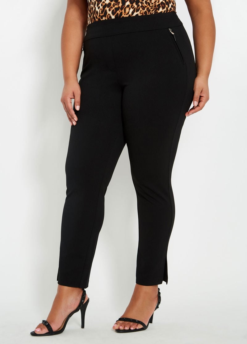 Ashley Stewart Pull On Ankle Pant With 