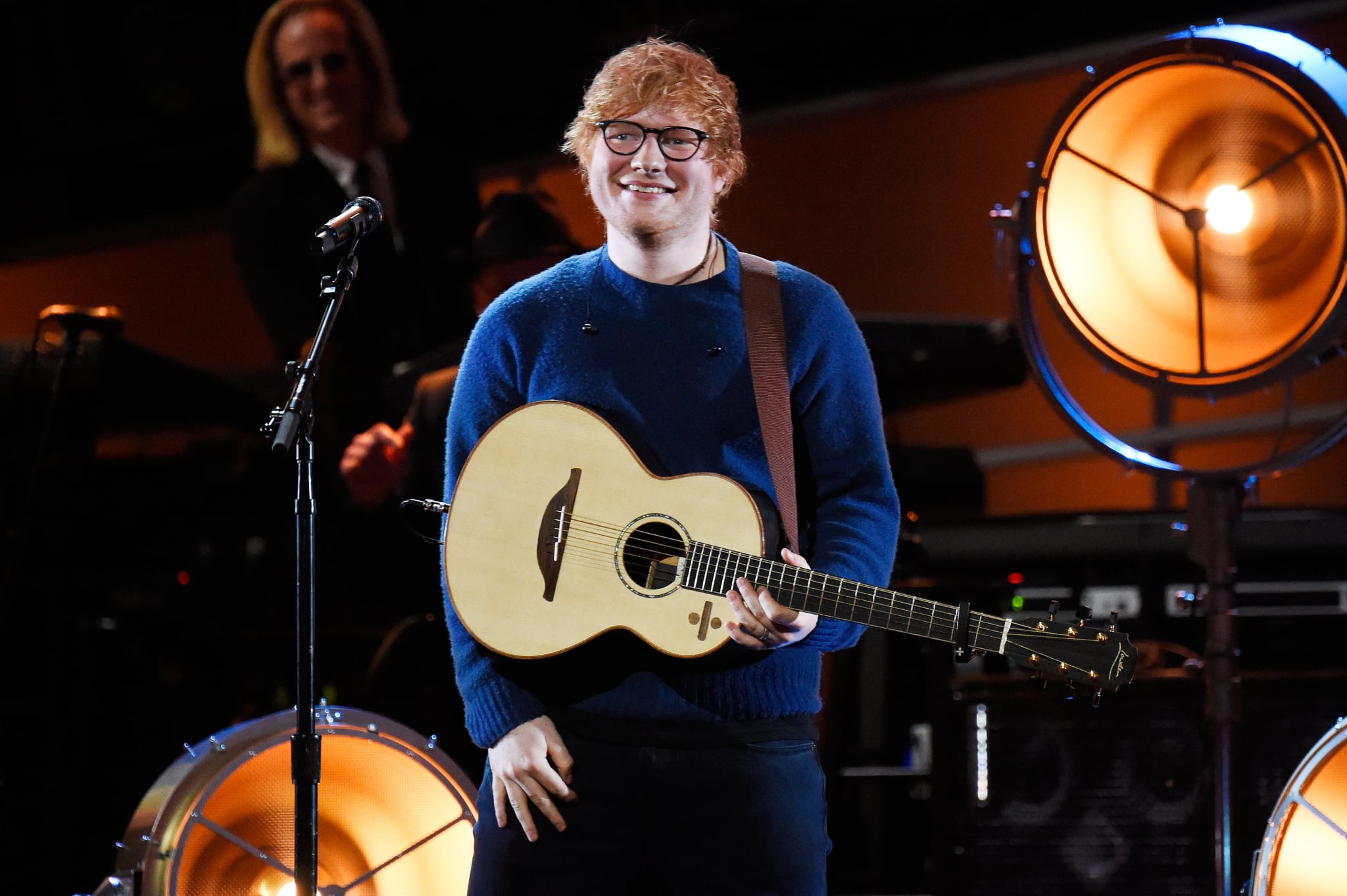 NEW YORK, NY - JANUARY 30:  Recording artist Ed Sheeran performs onstage during 60th Annual GRAMMY Awards - I'm Still Standing: A GRAMMY Salute To Elton John at the Theater at Madison Square Garden on January 30, 2018 in New York City.  (Photo by Kevin Mazur/Getty Images for NARAS)