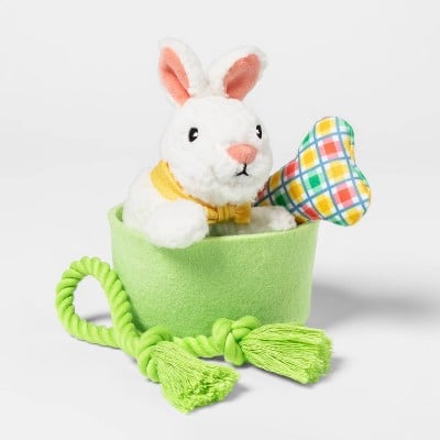 Boots and Barkley Easter Basket Gift Set Dog Toy — 3pk
