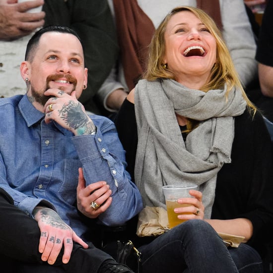 Cameron Diaz and Benji Madden on Kiss Cam | January 2015