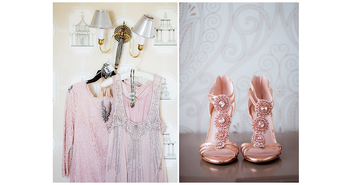 Champagne-Pink Attire | 1920s Wedding Theme | POPSUGAR Love & Sex Photo 4