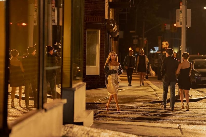 Carrie Bradshaw's White Corset and Skirt on "And Just Like That" Season 3, Episode 9
