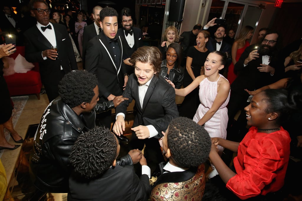 Gaten Matarazzo's Straight Hair at the 2018 SAG Awards