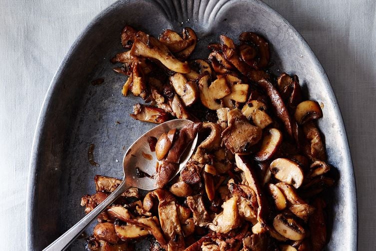 Stuart Brioza's Mushrooms in Pickle-Brine Butter by Genius Recipes