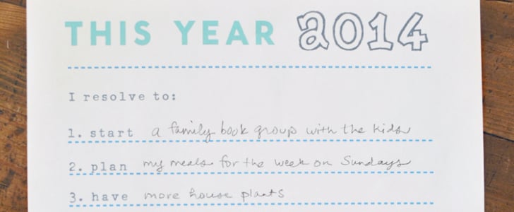 2014 New Year's Resolution Printables