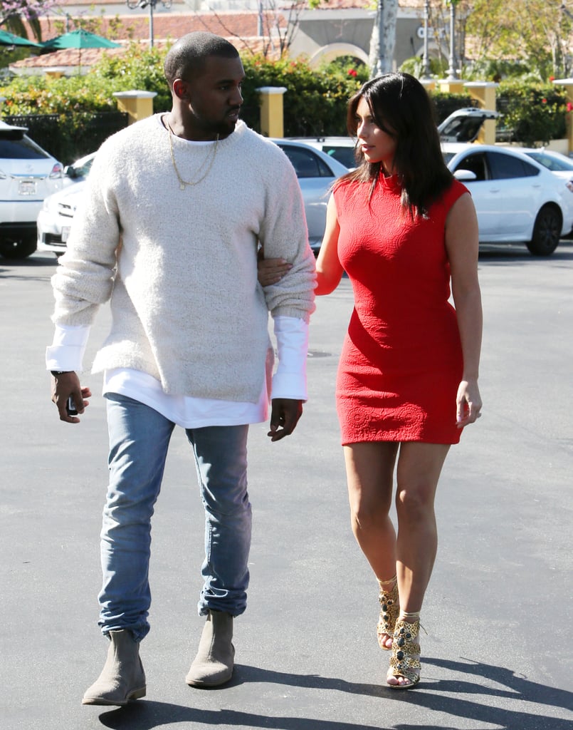 Kim Kardashian and Kanye West See a Movie Together | Photos | POPSUGAR