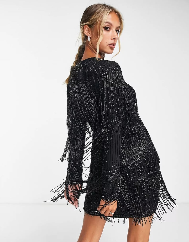 Asos Design Embellished Shift Mini Dress