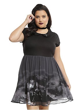 Hogwarts Landscape Skater Dress Plus Size