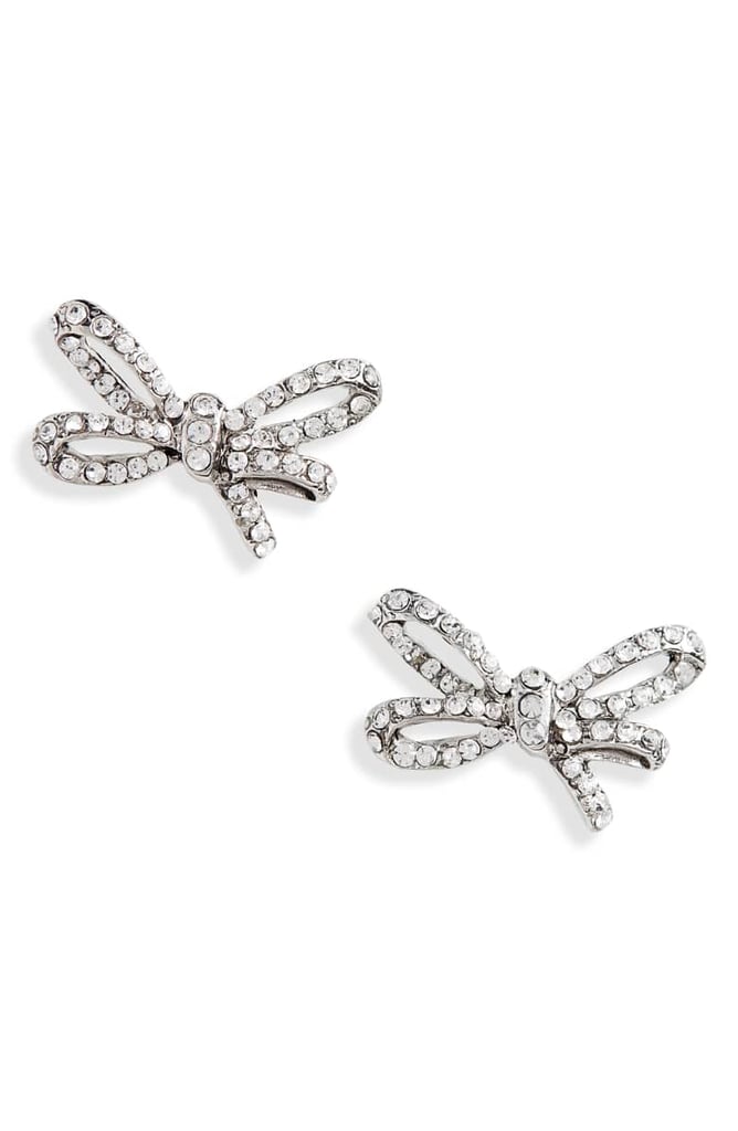 Oscar de la Renta Crystal Mini Bow Earrings