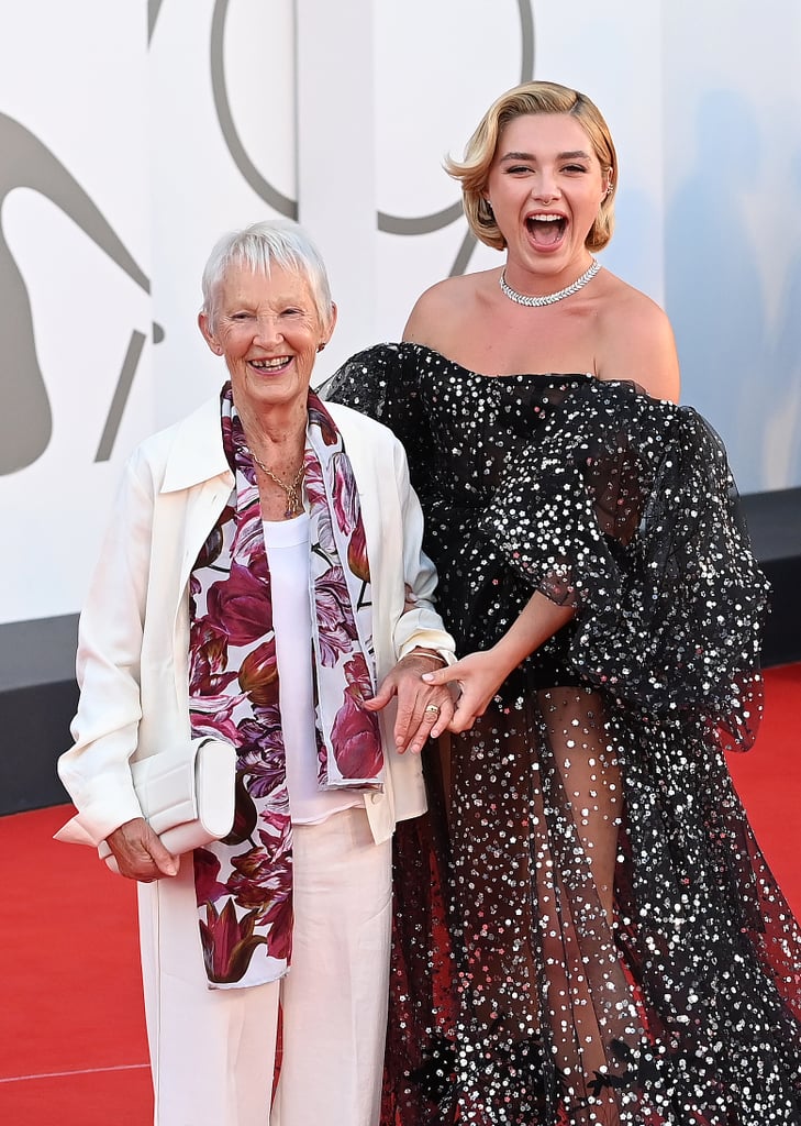 Florence Pugh and her Grandmother at the 2022 Venice Film Festival