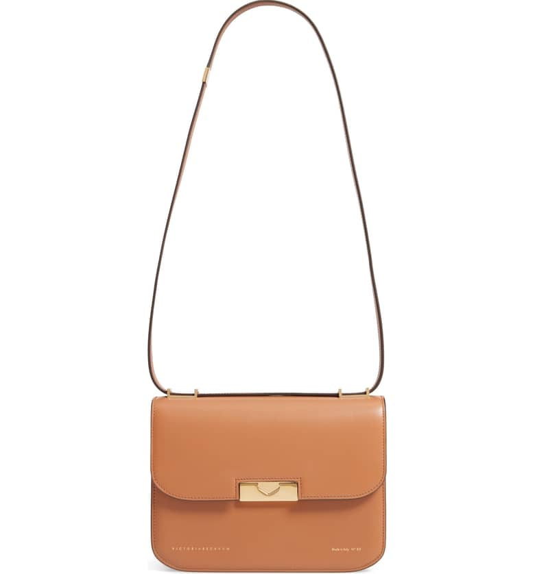 Victoria Beckham Eva Calfskin Leather Shoulder Bag