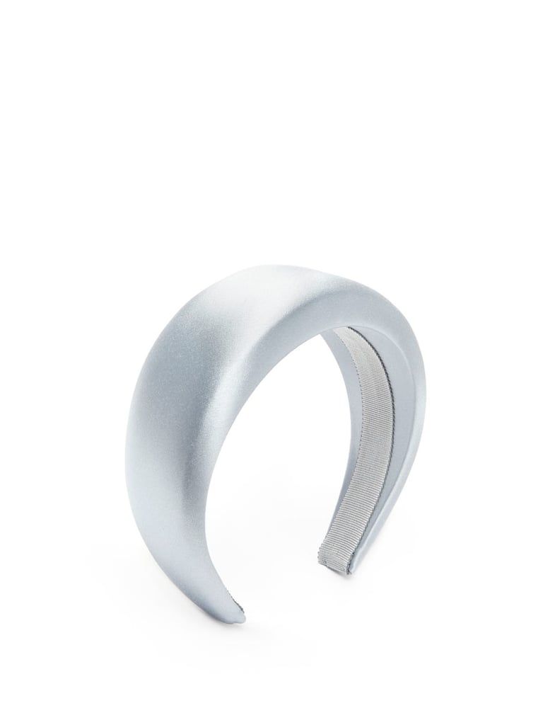 Prada Triangle Logo-plaque Padded Satin Headband