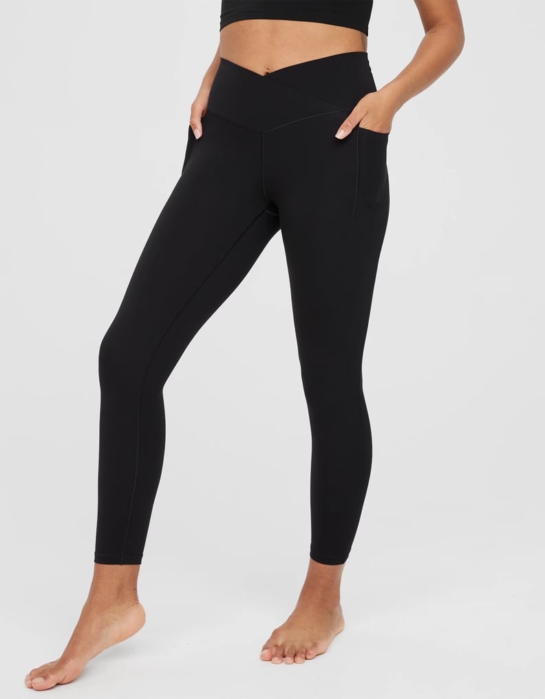 Crossover-Waistband Leggings: Offline by Aerie Real Me Xtra Crossover High Waisted Pocket Legging