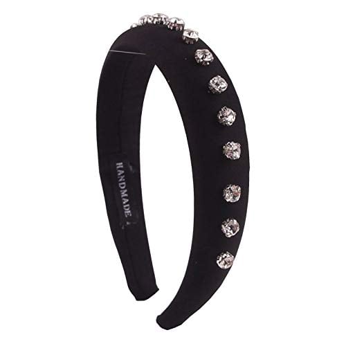 Gemptation Beauty 3cm-Width Padded Headband With White Crystal Personality