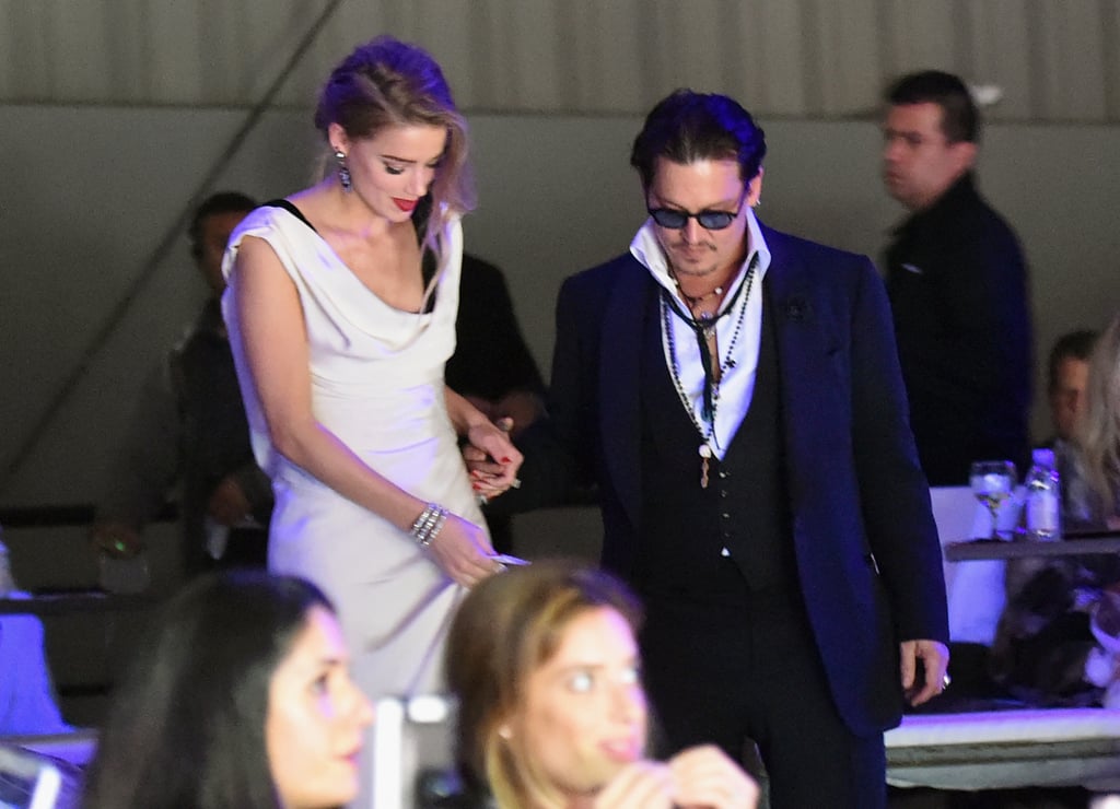 Johnny Depp Kissing Amber Heard at Art of Elysium Gala 2015 | POPSUGAR ...