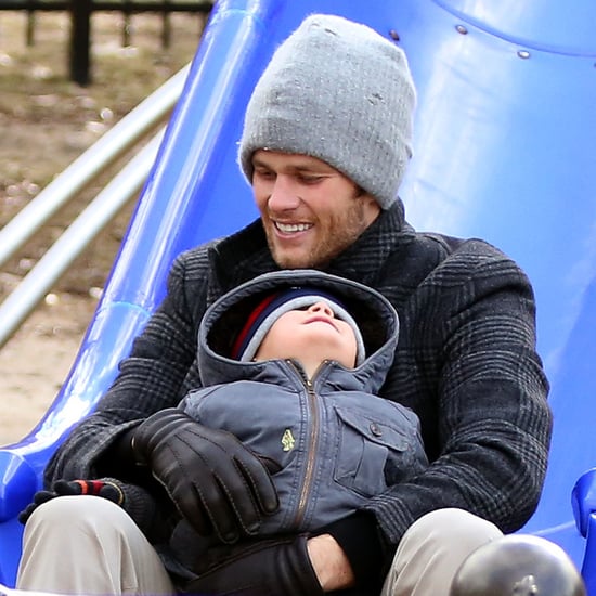 Tom Brady With Benjamin Brady at the Park in Boston