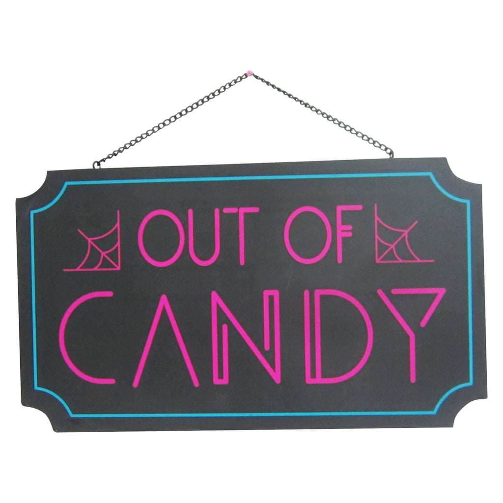 Halloween Out of Candy Lit Wall Sign