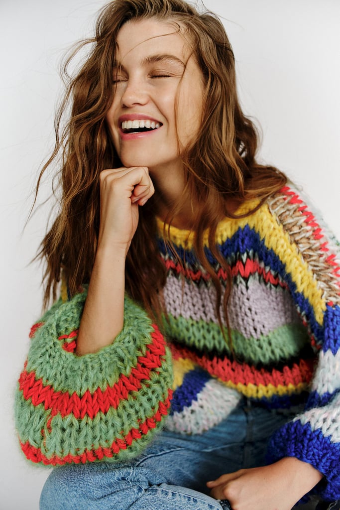 Free People Multi Striped Pullover Sweater