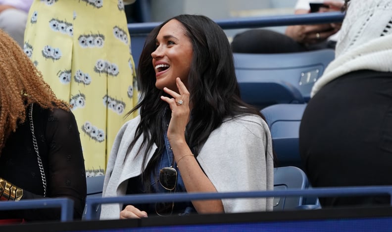 Meghan Markle Wearing a Denim Dress at the US Open