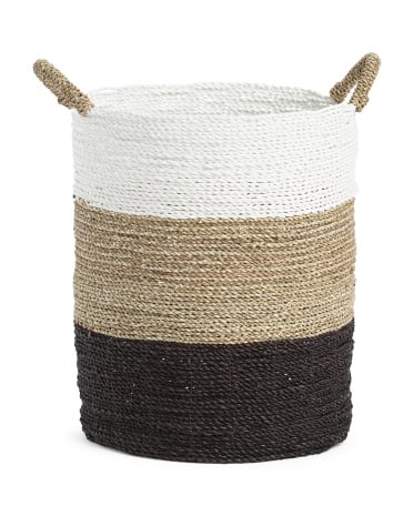 Seagrass striped basket ($25)