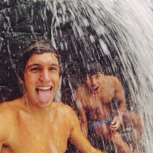 Australians are busy hanging out in waterfalls.